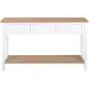Image de Console CHARME coloris chêne/blanc