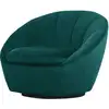 Image de Fauteuil pivotant BOGOTA en velours coloris bleu canard