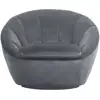 Image de Fauteuil pivotant BOGOTA en velours coloris gris