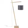 Image de Lampadaire Métal et bois 160 cm noir OSLO