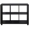 Image de Bibliothèque 6 cases ALVIN coloris noir