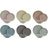 Image de Service 18 pièces en grès LOMOCO COLORS TENDRE 6 personnes   6 couleurs