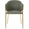 Image de Chaise en tissu CARLA coloris vert/doré