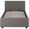Image de Lit coffre 90x190 cm PILOW coloris gris