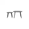 Image de Lot de 2 tables basses gigognes rondes CORK coloris noir