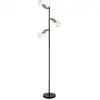 Image de Lampadaire métal bois H.150 cm