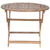 Image de Table en acacia ronde pliante 100 cm NHATRANG