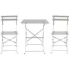 Image de Ensemble table pliante carrée 60 cm + 2 chaises pliantes PARMA coloris gris
