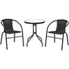 Image de Ensemble table diamètre 60 cm + 2 chaises fauteuils BALCONY