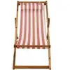 Image de Bain de soleil réglable RAYA en acacia coloris rouge
