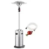 Image de FAVEX - Parasol chauffant gaz Cosy Elegance Inox - Exterieur - 3 à 8 kW - 12m² - Livré avec tuyau et détendeur - 76 x 76 x 218 cm