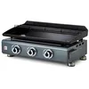 Image de BRASERO - Plancha Silvia II G 3 Feux Gris métallisé Brasero - 3 brûleurs - Plaque acier émaillée de 67 x 34 cm - Grille de réchauffement - Tiroir graisse - Jusqu'à 10 convives - 7,5 kW