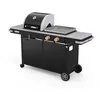 Image de BRASERO BY FAVEX   Bi Energy L   Plancha gaz et barbecue charbon   2 x 3,6 kW   plaque inox 49 x 42 cm   grille 48 x 42 cm   réglage charbon par manivelle   10 à 12 convives