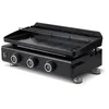 Image de BRASERO - Plancha Silvia EVO 3 Feux Brasero - Plaque acier de 67 x 34 cm - 3 brûleurs - Grille de réchauffement - Piezo intégré - Tiroir Graisse avec jauge de niveau - Jusqu'à 10 convives - 7,95 KW