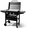 Image de BRASERO BY FAVEX - Plancha gaz sur chariot Stellar 700-3 brûleurs   12 kW   Plaque inox 69,5 x 44 cm   Jusqu'à 12 convives   Tablettes rabattables, roues et capot