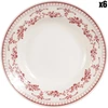 Image de Comptoir de Famille - 6 Assiettes creuses Faustine bordeaux - D.23 cm OS
