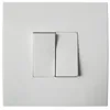 Image de Double interrupteurs va-et-vient blanc Diall