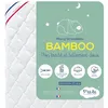 Image de P'TIT LIT - Matelas Enfant/Bébé Bamboo - 70x140 cm - Viscose Douce et Absorbante - sans Traitement Chimique - Déhoussable - Oeko Tex® - Fabrication Française