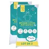 Image de Lot de 2 Protèges Matelas Bébé Anti Acariens - pour Couffin Nacelle Landeau - Alèse Imperméable - Bouclette 100% coton - 40x80 cm