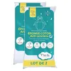 Image de Lot de 2 Protèges Matelas Bébé Anti Acariens - 70x140 cm - Alèse Imperméable - Bouclette 100% coton - Absorbant - Oeko Tex