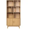 Image de Calicosy Bibliothèque 2 Portes Coulissantes H157,5 cm - Ernest -Rangement Pratique - Gain de Place - pour Chambre - l40 cm x L80 cm x H157,5 cm