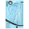 Image de JPC 900018 - set de traçage ISOLIGN plastique incassable - règle 20 cm - 2 équerres et rapporteur