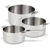 Image de Set 3 casseroles inox Evolution 16, 18 et 20 cm et manche amovible Beka