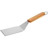 Image de RUECAB - Spatules pour barbecue, Ensembles d'ustensiles pour barbecue - Spatule pour plancha INOX, grattoir pour plancha INOX - Manche en bois d'Acacia - Longueur : 28cm