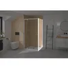 Image de Paroi de douche SUPRA III FIXE 90cm profilé blanc avec verre transparent - KINEDO - PA1572BTN