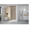 Image de Paroi de douche 2 volets coulissants et 1 fixe SUPRA largeur 1,20m hauteur 1,90m profilé blanc verre sécurit épaisseur 5mm transparent