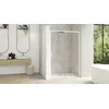 Image de Paroi de douche SMART DESIGN C 127-140cm coulissant profilé blanc sans seuil verre transparent gauche largeur 140cm - KINEDO - PA9234BTNEG