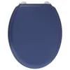 Image de GELCO DESIGN Abattant WC Dolce - Charnières inox - Bois moulé - Bleu marine