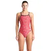 Image de Arena Performance Women's Escape Team Print Light Drop Back Ladies Training Swimsuit Maillot de Bain Une pièce, Noir/Rouge, 32 Femme