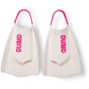 Image de Arena - Powerfin Pro II - Palmes d'entraînement à la Natation Unisexes pour Adulte, en Silicone, à Lame Courte, Personnalisables Gauche-Droite, Blanc/Rose Vif, Taille 44-45