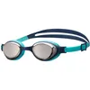 Image de ARENA Lunettes de natation unisexes pour enfants de 6 à 12 ans avec revêtement anti-buée et sangle réglable, argenté/bleu marine/eau