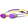 Image de ARENA Tracks Essential Lunettes de natation unisexes pour adultes, pour nageurs de compétition, hommes et femmes, verres miroir anti-buée, approuvés par la FINA, violet, prune, citron vert arctique