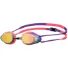 Image de ARENA Tracks Lunettes de natation unisexes pour adulte - Pour nageurs de compétition - Approuvées par la FINA - Verres miroir anti-buée - Cuivre/prune/corail vif