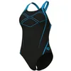 Image de ARENA Feel Graphic Swim Pro Back Maillot de Bain Une Pièce pour Femmes, Maillot de Bain à Séchage Rapide, Tenue de Plage en Tissu Maxfit Eco, Résistant au Chlore et Sel, Protection UV UPF 50+