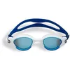 Image de ARENA The One Plus Lunettes de natation miroir unisexes pour homme et femme - Ajustement étanche - Verres anti-buée - Verres à revêtement anti-buée - Pour nageurs et triathlètes - Bleu miroir/blanc
