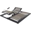 Image de EBAC Literie Sommier électrique S50 -Lattes Bois -Réglage fermeté Zone lombaires -2x70x190 -Gris