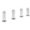 Image de EBAC Literie 4 Pieds métal chromé H 15 cm pour sommier tapissier