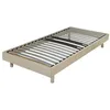 Image de EBAC Literie Sommier déco en Kit + Pieds 90x190 - Decokit 18 Lattes Bois - Chêne Clair - H. 13 cm