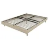 Image de EBAC Literie Sommier déco en Kit + Pieds 140x190 - Decokit 36 Lattes Bois - Chêne Clair - H. 13 cm