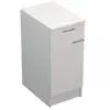 Image de Meuble bas de cuisine 1 porte et 1 tiroir avec plan de travail Primalight blanc mat l. 40 cm x H. 87,9 cm