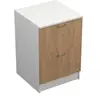 Image de Meuble bas de cuisine 2 casseroliers Primalight décor chêne l. 60 cm x H. 87,9 cm