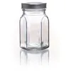 Image de Bocal Mason Jar en verre avec couvercle - Hexagonal - 240 ml