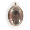 Image de GRAINE CREATIVE Pendentif A Decorer Ovale Coloris Argent 33X43mm +