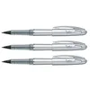 Image de PENTEL Lot de 3 Feutres plume Tradio TRJ74 corps gris Alu encre Noire