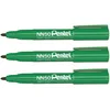 Image de PENTEL Lot de 3 Marqueurs permanent PENTEL PEN, Pointe conique, Vert