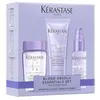 Image de KÉRASTASE Coffret Découverte Blond Absolu - Hydratation et Brillance - Shampoing Bain Lumière + Soin Cicaflash + Huile Cicaextreme - Cheveux Blonds Décolorés ou Méchés - Formats Voyages